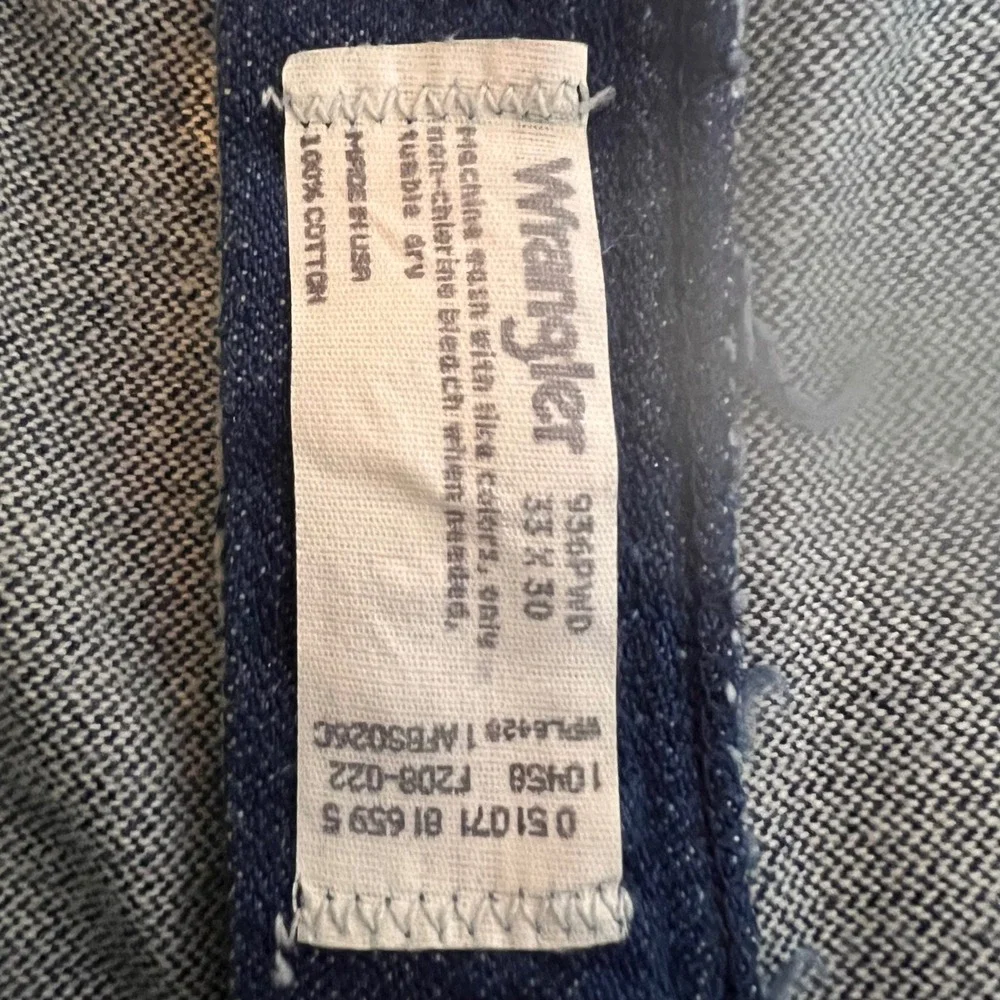 Wrangler 936PWD Cowboy Cut Slim Fit Jeans Mens 33x30 Dark Wash Indigo USA Made